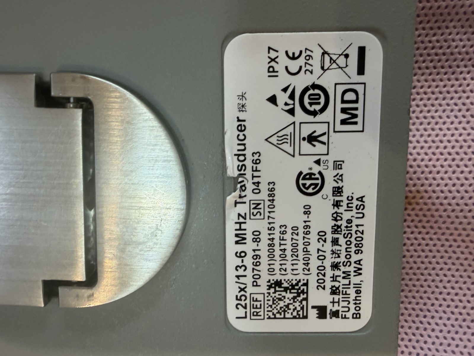 FUJIFILM SONOSITE L25 13-6 MHz L25x/13-6 MHz REF::P07691-80