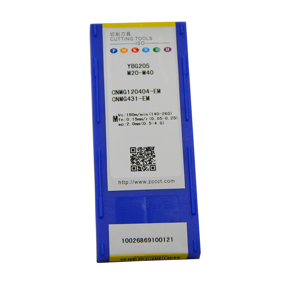 ZCC.CT 10pcs(1pack) CNMG431-EM CNMG120404-EM YBG205 CNC Carbide Inserts