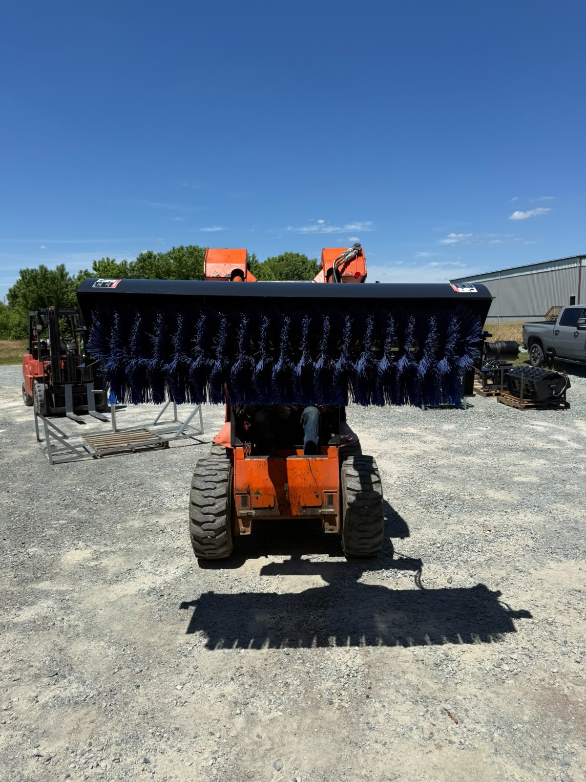 72″ Skid Steer Angle Broom Hydraulic Sweeper Attachment Quick Attach Not Mini