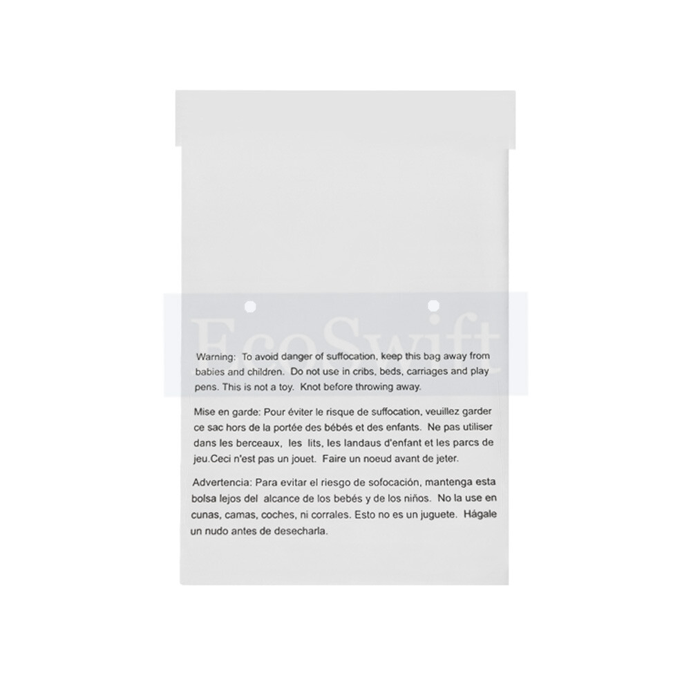 1-10000 7.5×10.5 EcoSwift Self Seal Suffocation Warning Clear Poly Bag Free Ship