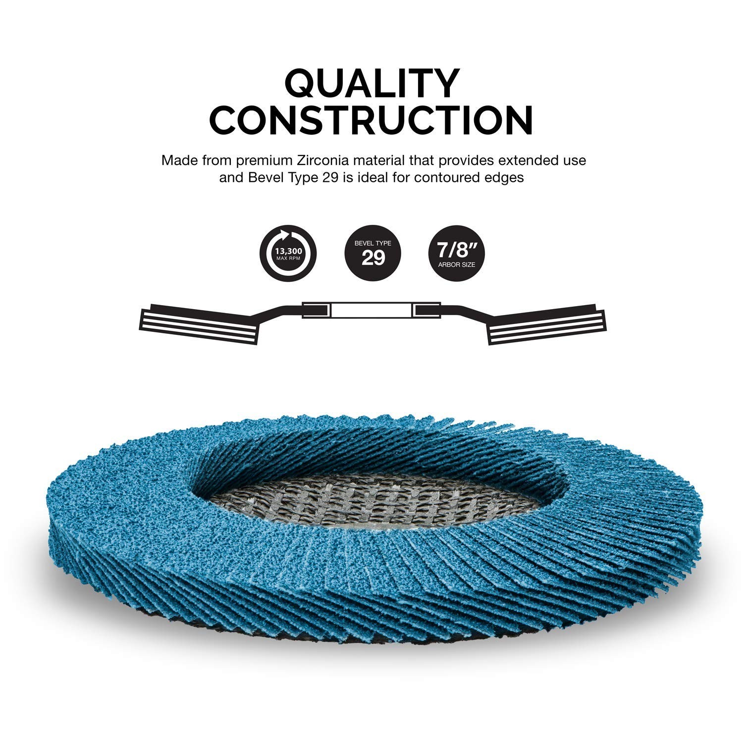 NEIKO 11142A 10 Pack Zirconia Flap Discs 4-1/2 for Angle Grinder, 40 Grit Flappe