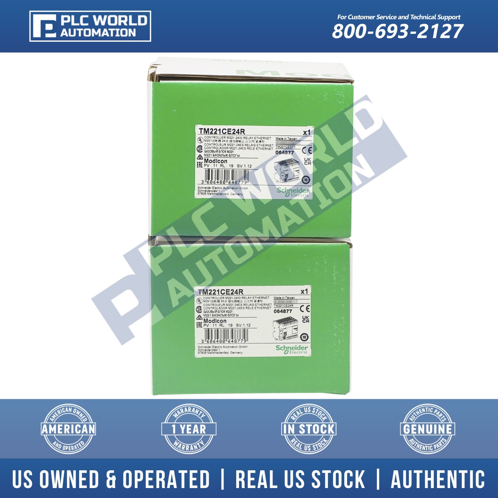 Brand New Schneider TM221CE24R Modicon M221 Controller, Late Mfg Date 1 Year Wty