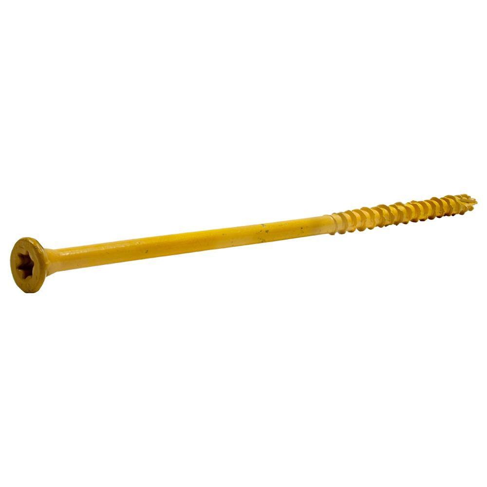 Deckmate ¼ in. x 6 in. Tan Star Drive Flat-Head Wood Deck Screws (150-Piece)