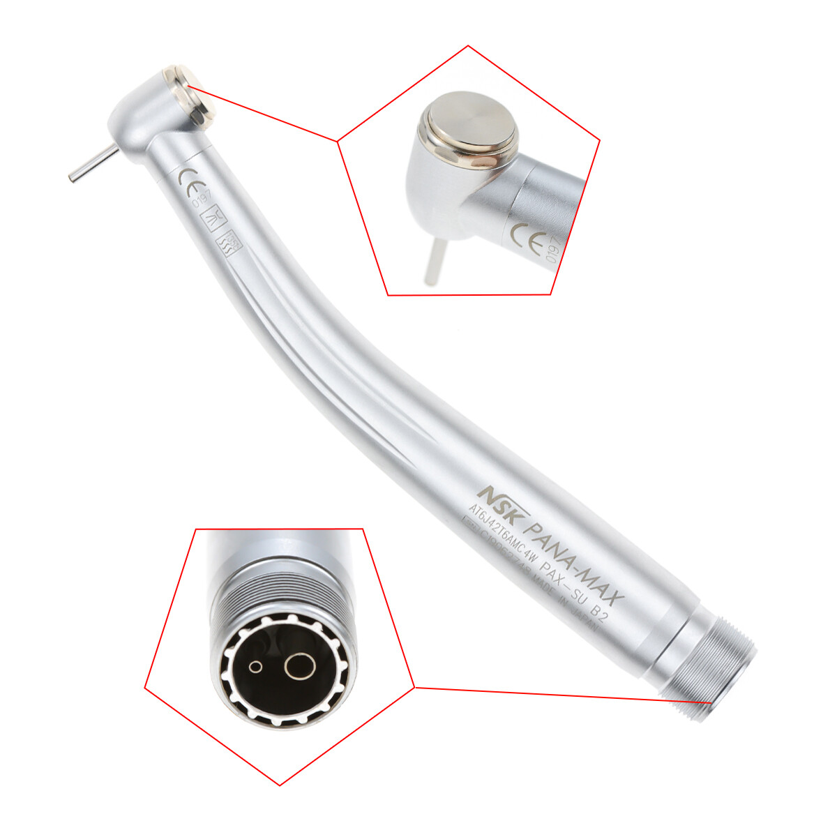 NSK Type Dental Big Head PANA Max High Speed Handpieces Turbine Push Button 4/2H