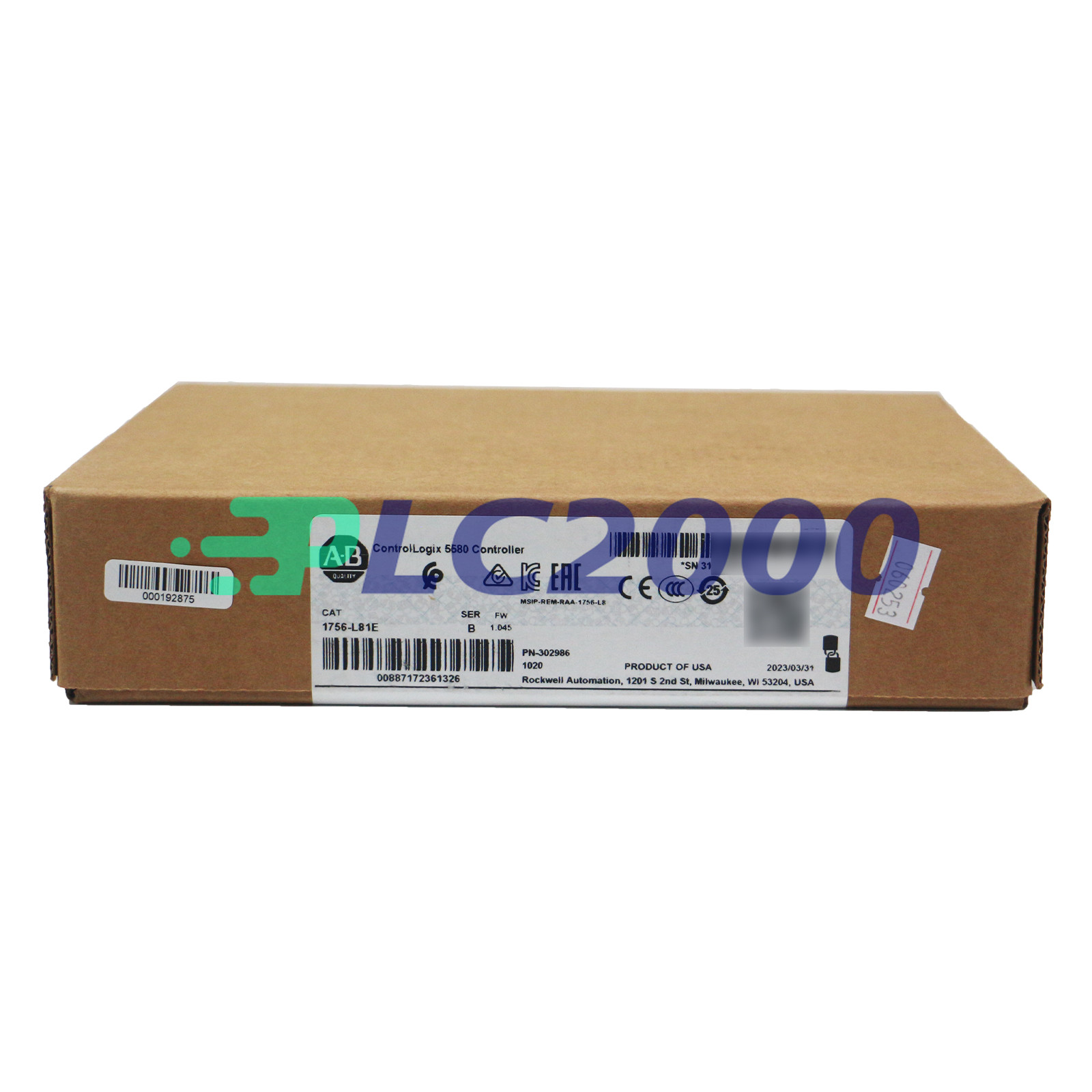 100% NEW Allen-Bradley 1756-L81E ControlLogix 5580 Controller Processor