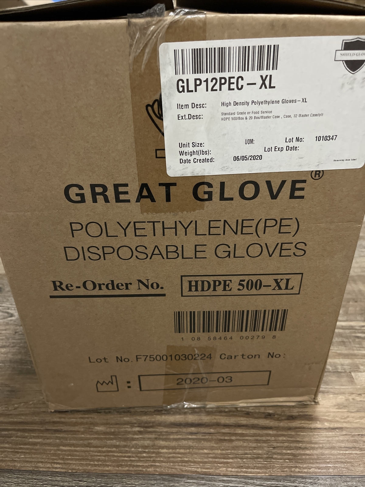 Great Gloves Polyethylene Gloves (PE) XL Disposable Food Grade 10,000 PCS