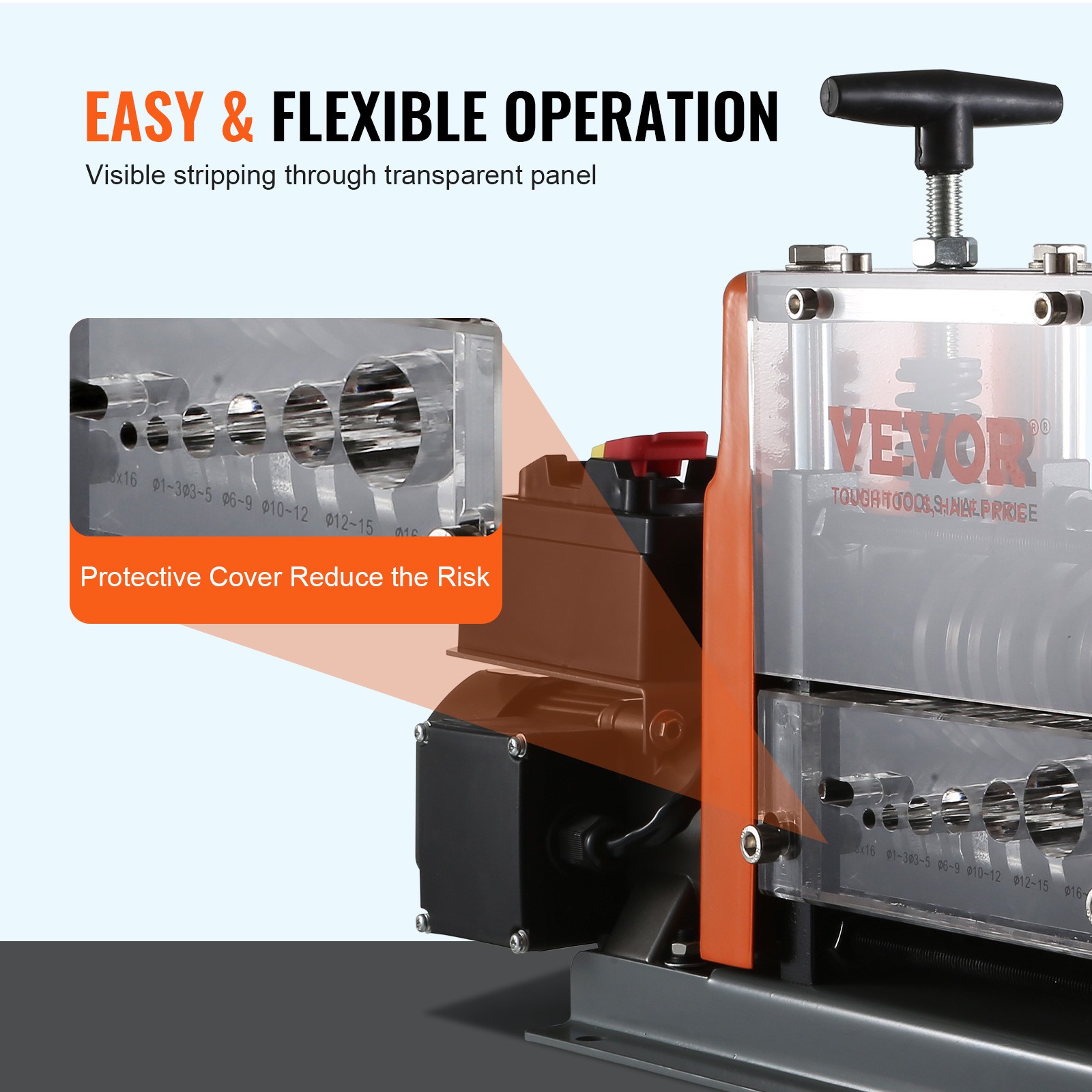 VEVOR Electric Wire Stripping Machine Copper Cable Stripper 0.06”-0.98” 60 W