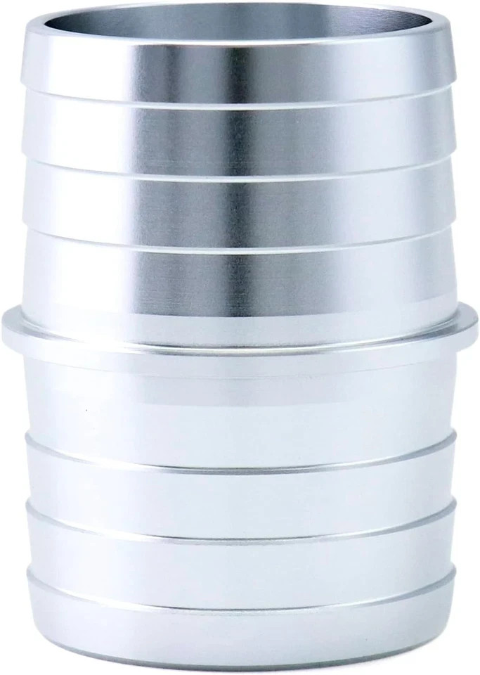 QWORK Hose Barb Fittings, 2 Pack 1-1/2″ to Inch Aluminum 1-1/2