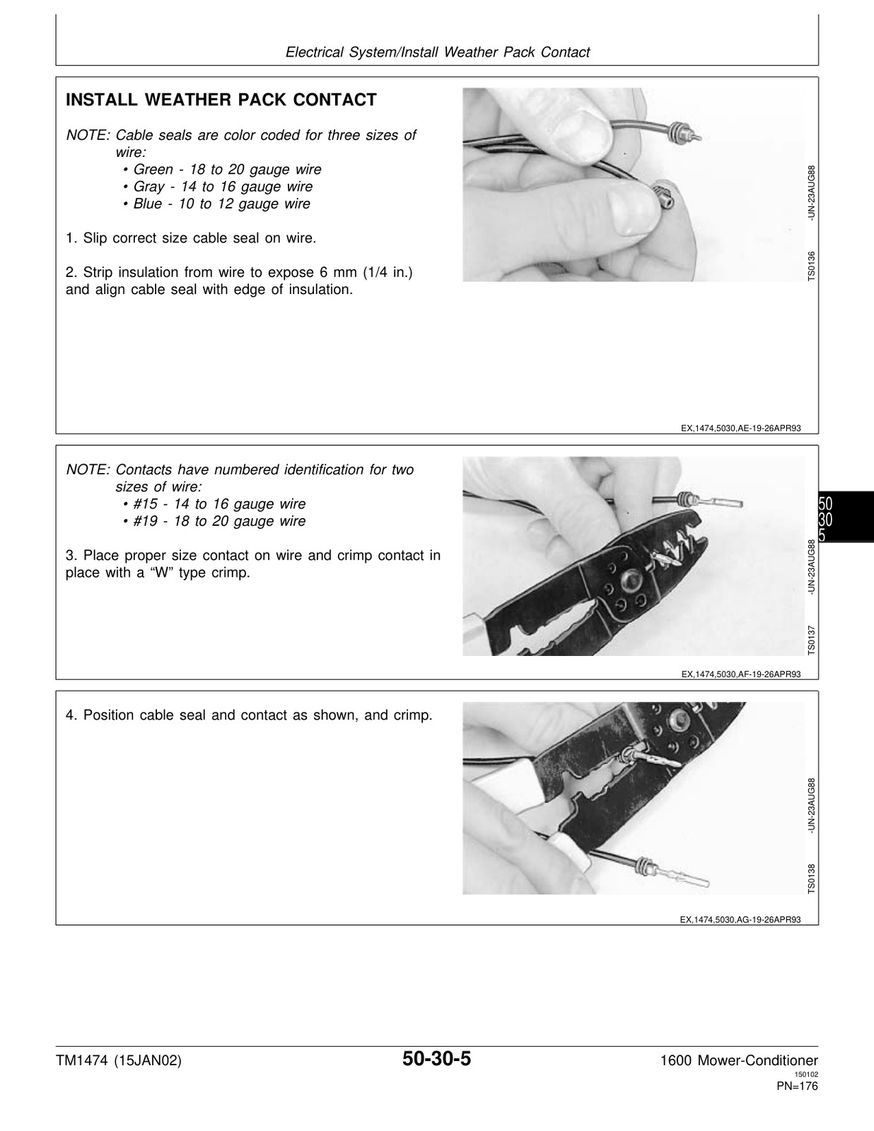 John Deere 1600 Mower-Conditioner Service Manual TM1474 USB