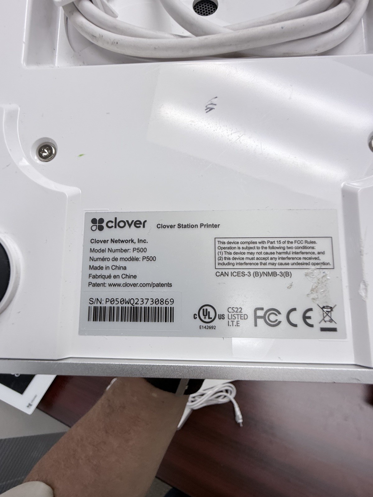 CLOVER POS System S503 C503 P500 H500 Terminal Printer Register Scanner
