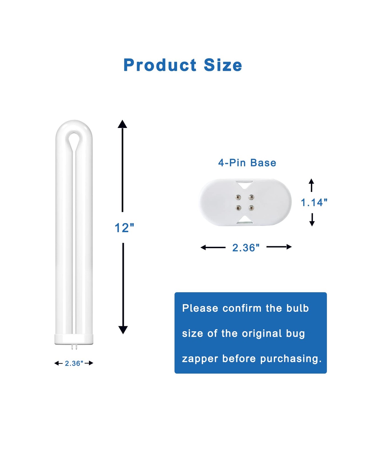 BF150 Replacement Bulb Compatible with Flowtron BK-80D, MC9000, FC7600 white