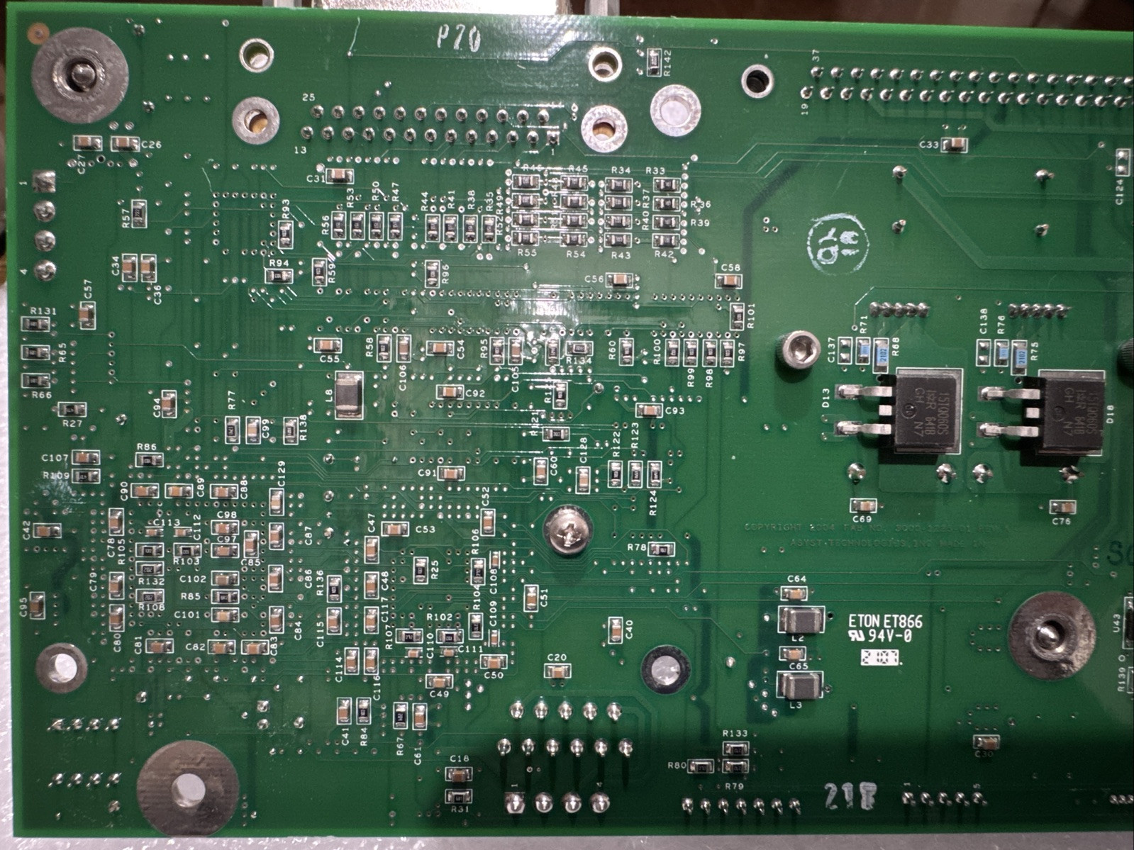 Asyst Technologies 3200-1225-03B, Asyst 1225-03-16001474, 4002-9144-01, PC board