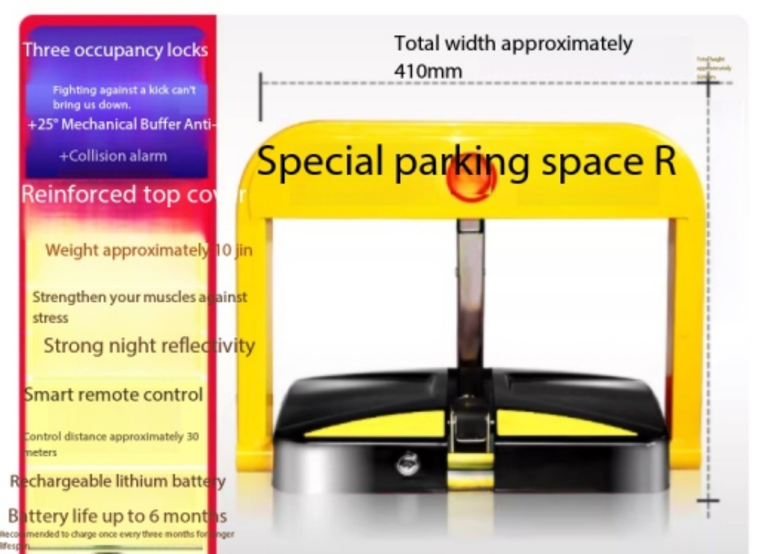Car Park Lock: Garage Post—No Drilling Required, Automatic Lift, Reinforced