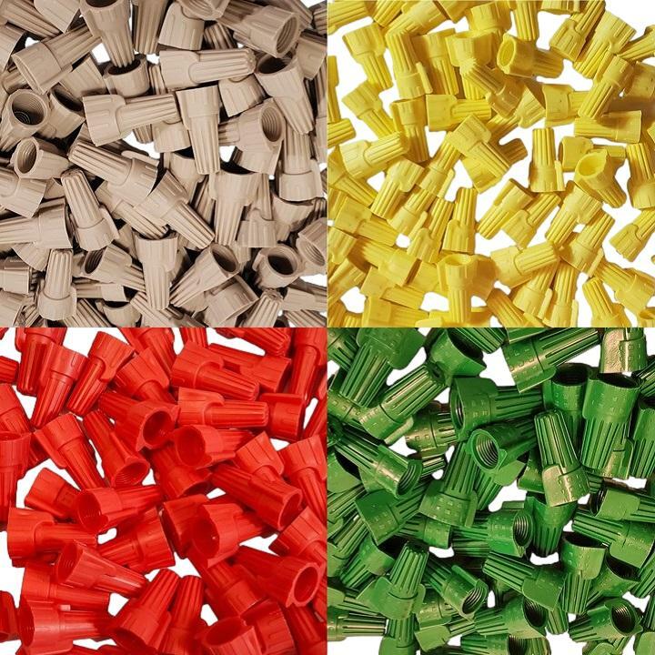 90 Pcs Green Red Tan Yellow Bulk Wire Connectors Winged Twist Ship Fast From USA