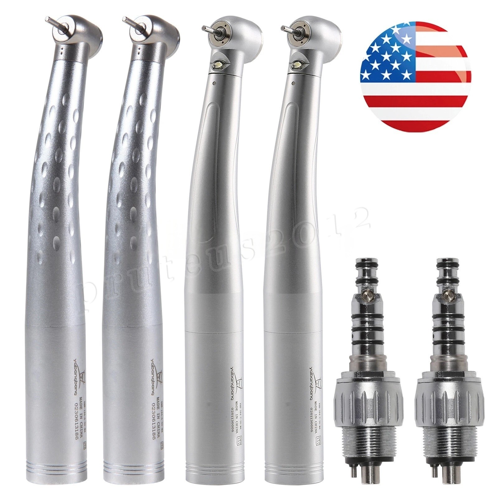 1-5 Yabangbang Dental High Speed Turbine / LED Handpiece fit KaV Coupler 4HOLE