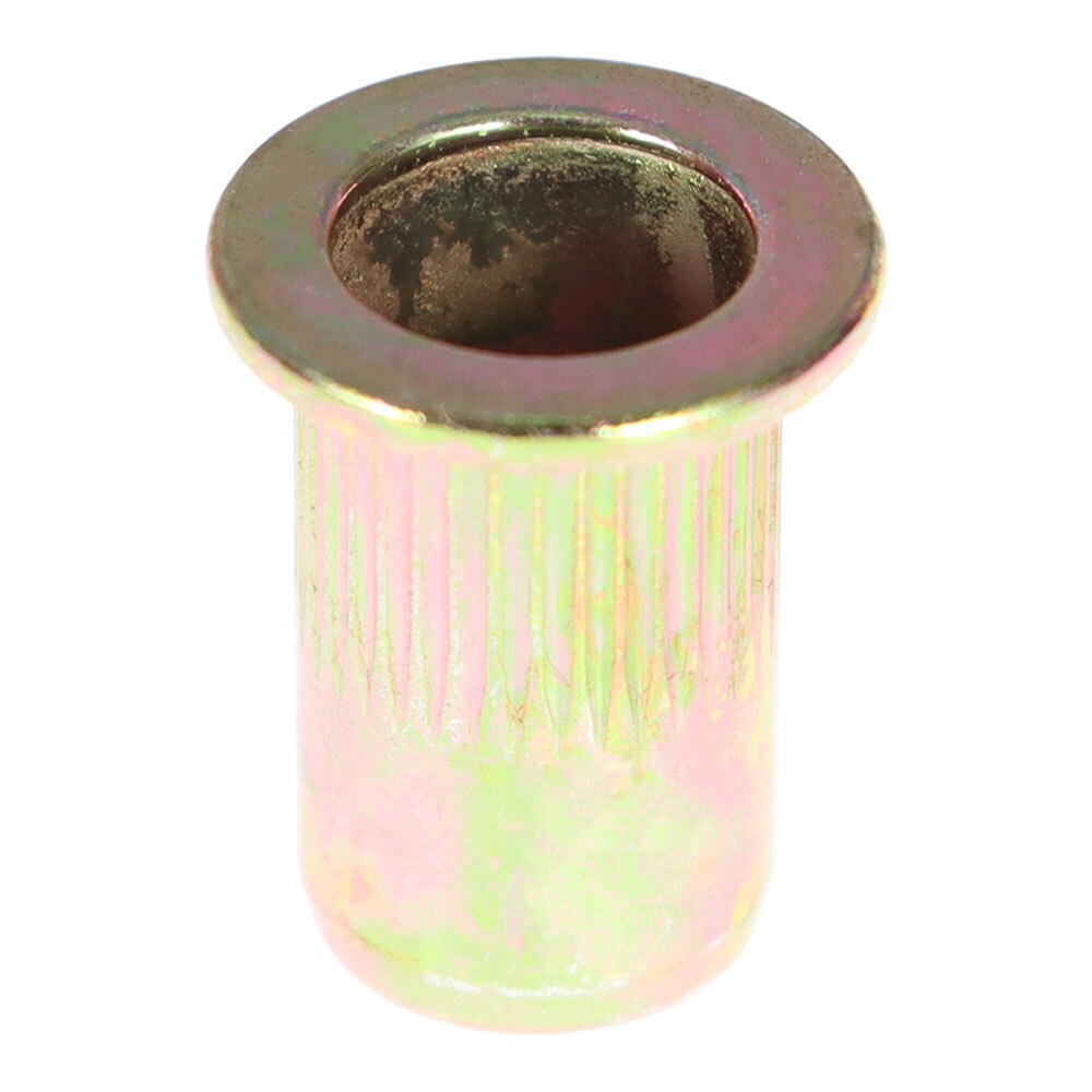 100 Pcs M6 Metric Carbon Steel Rivet Nut Flat Head Threaded Insert Nutsert US