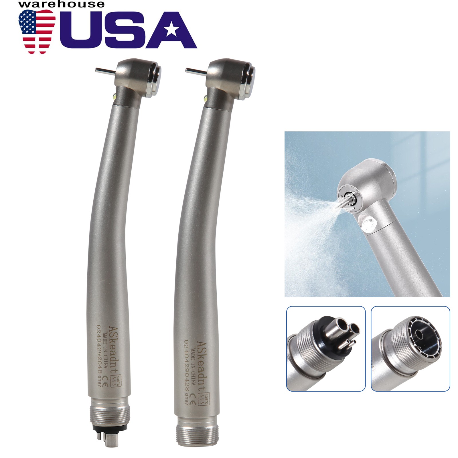 Turbina LED 2/4 orificios con pieza mano de alta velocidad dental NSK Style