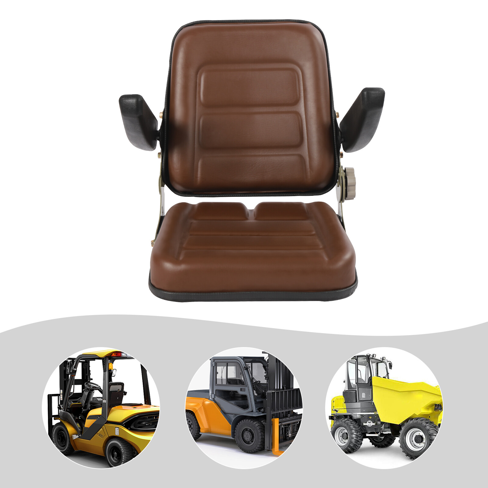 Tractor Forklift Seat SUSPENSION FORKLIFT SEAT with Adjustable Backrest+Armrest