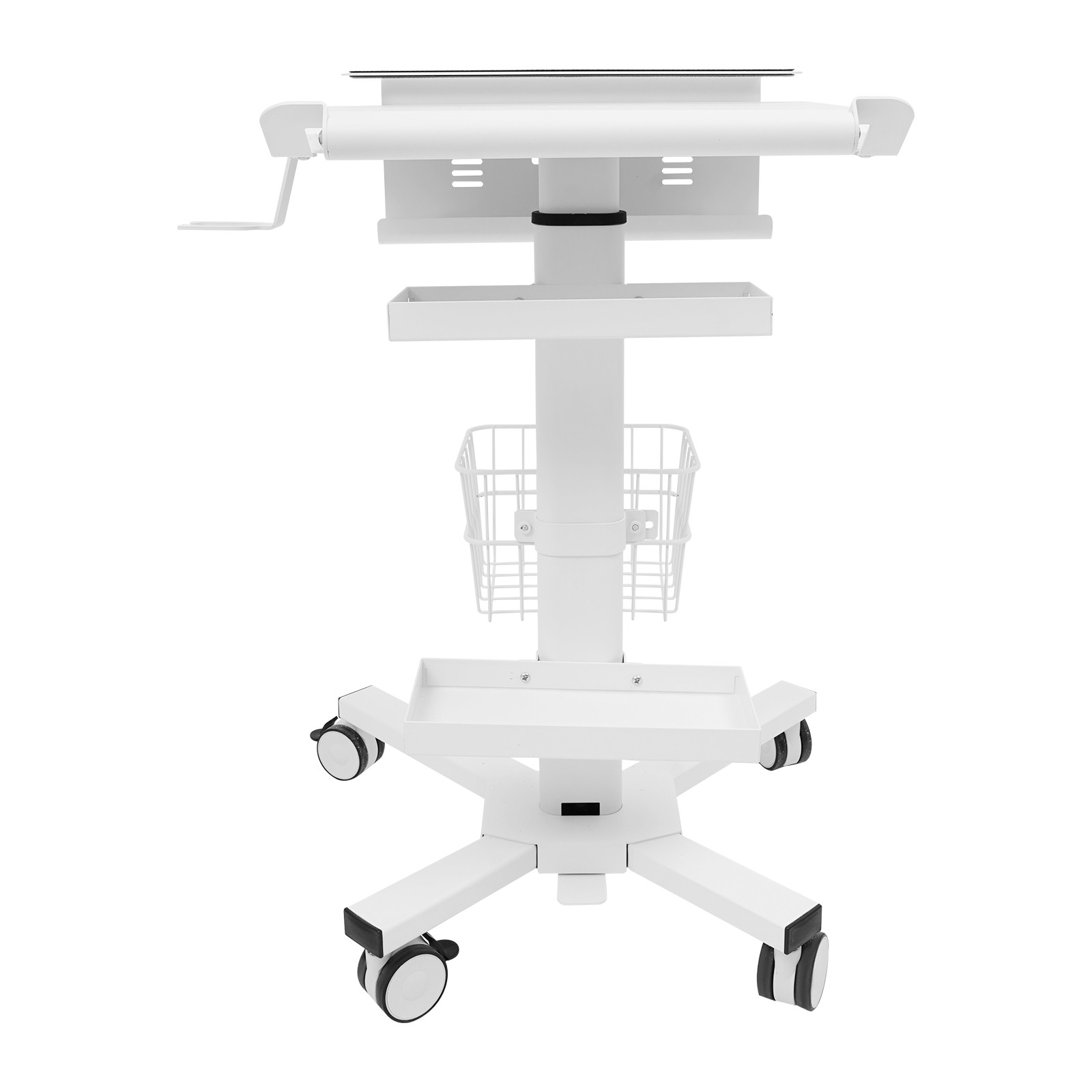 Medical Laptop Workstation Cart Dental Medical Cart Trolley with Scanner Holder