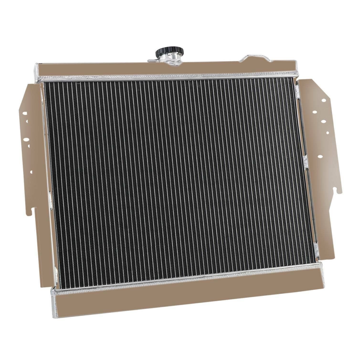4 Row Radiator+Shroud Fan For 79-93 Dodge D/W 100 200 250 300 350 5.2L 5.9L V8