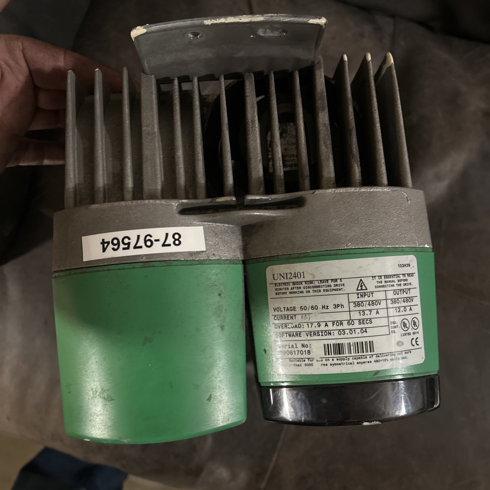 Emerson Control Techniques Nidec Unidrive UNI2401 5.5kW 7.5HP 380-480 VFD