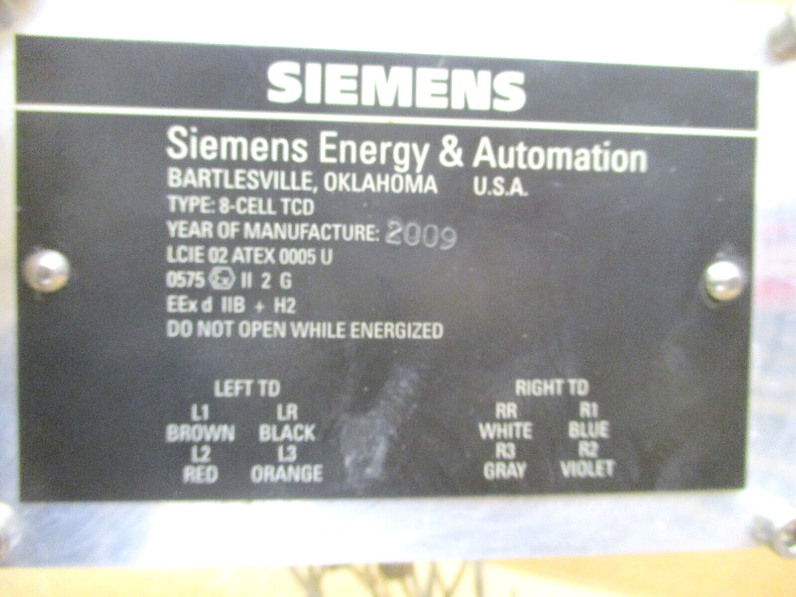 Siemens Energy 8-Cell TCD 49005LIN