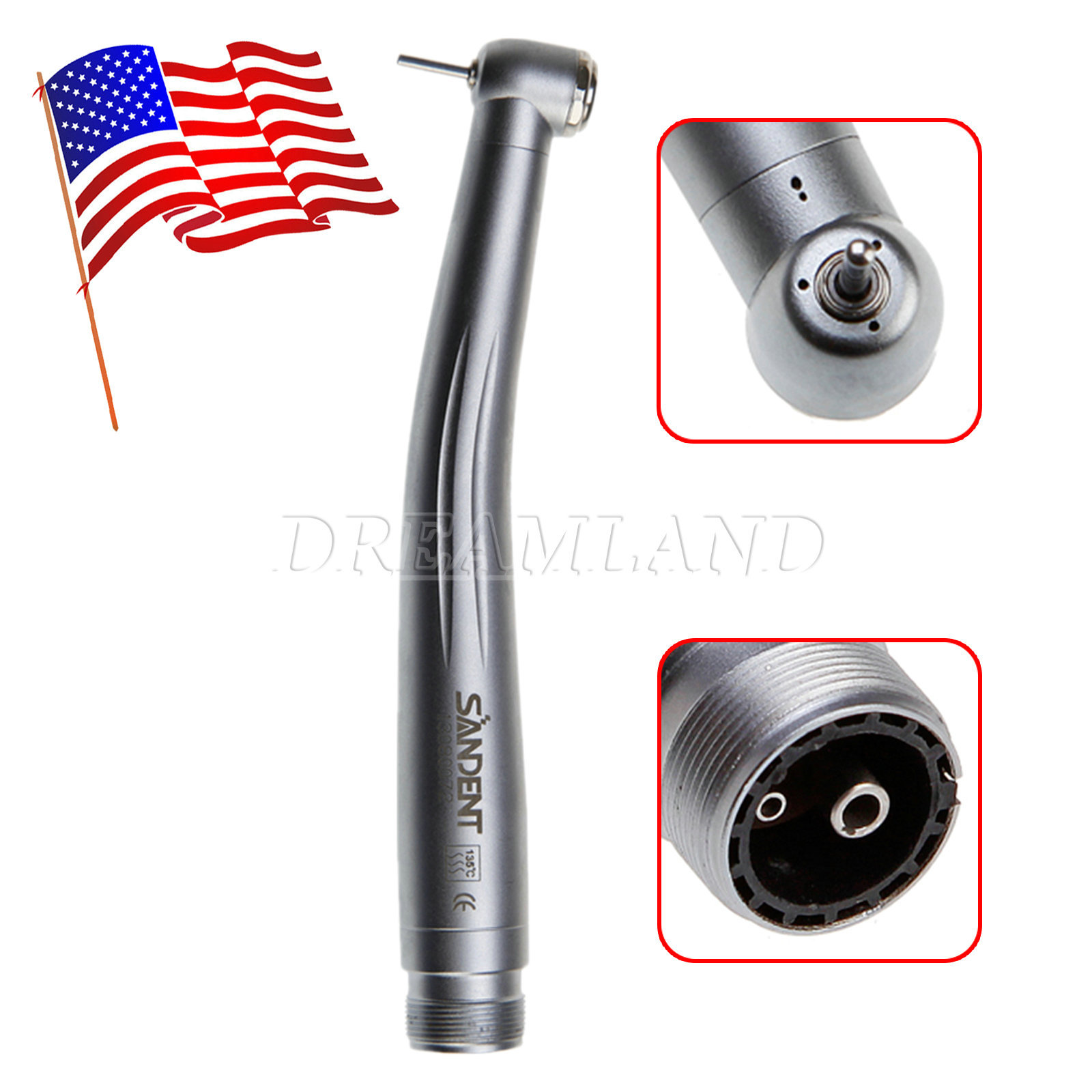 NSK PANA MAX Style Dental High Speed Handpiece Push Button 2 Hole Borden Connect