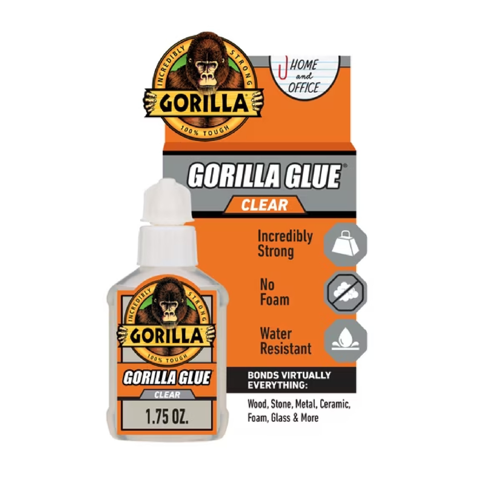 Gorilla Clear Glue, 1.75 Ounce Bottle – Clear, All Purpose and Water Resistant