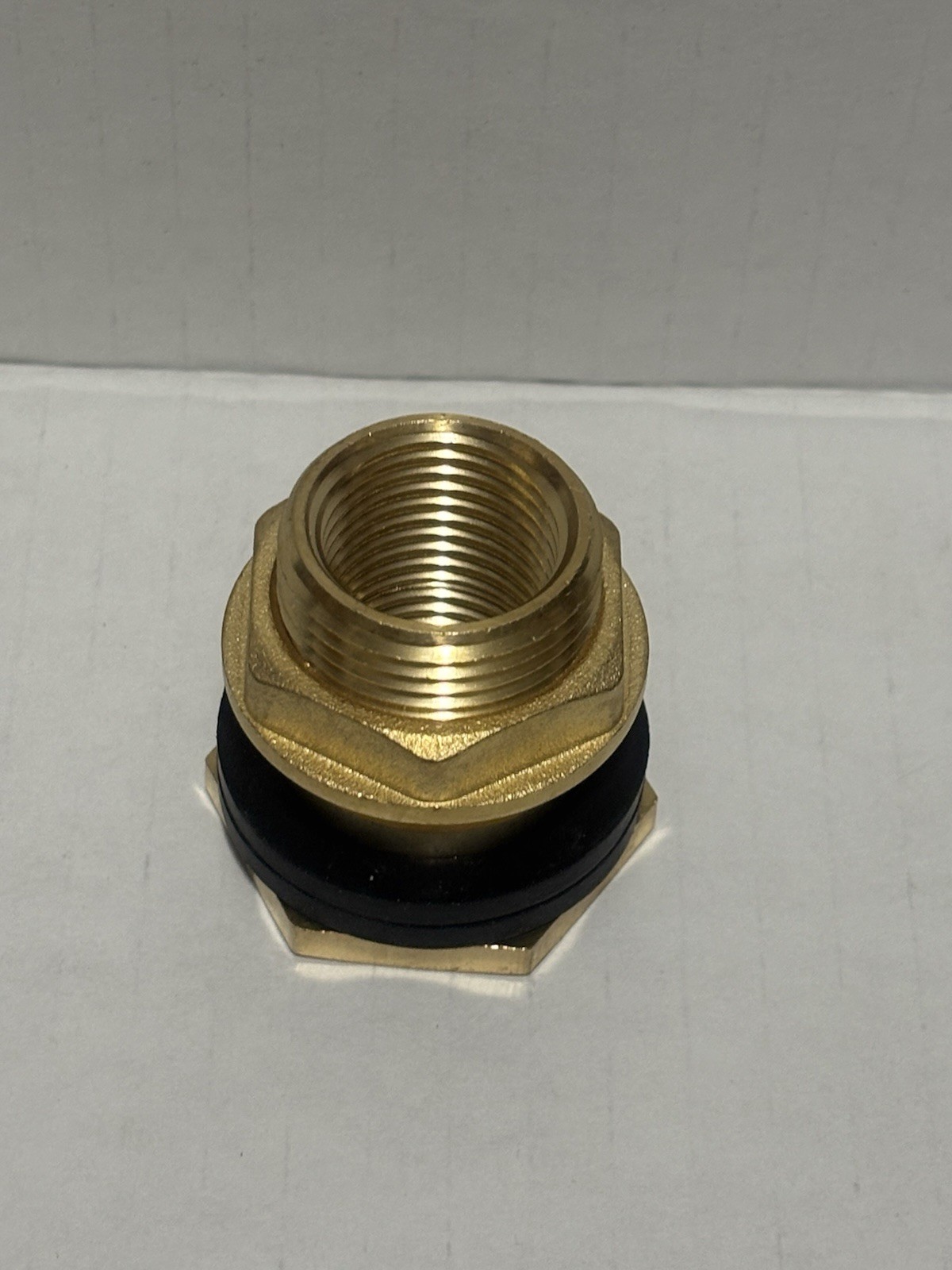 2 Pk 1/2″ NPT Female 3/4″ NPT Male Bulkhead Fitting Brass Water Tank Connector