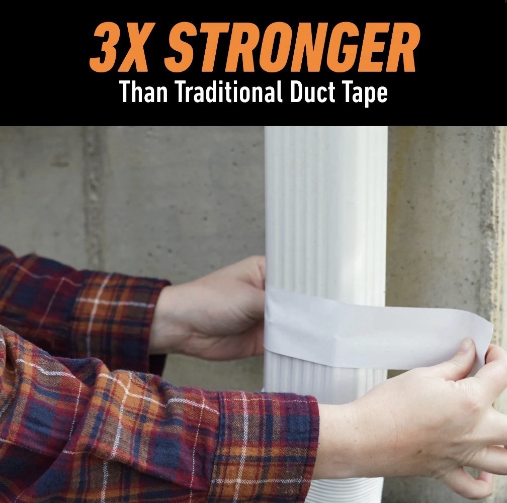 Gorilla Tape, White Duct Tape, 1.88″ x 10 yd, White, (Pack of 4) Extra Strong