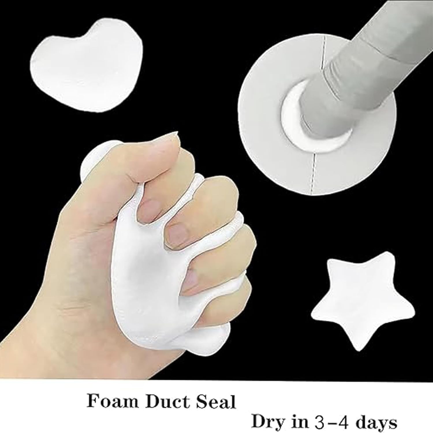 4Pack White Seal Putty Waterproof Duct Seal Repair Sealing Clay, Quick Mendin…