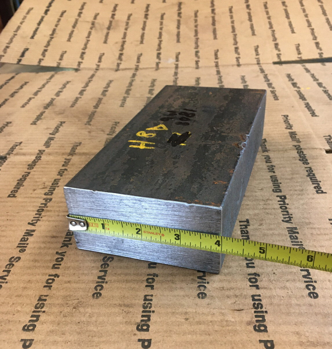 2 X 4 X 8″ L THICK BLOCK Steel Bar Target Plate Blacksmith Bench Hammer Plate