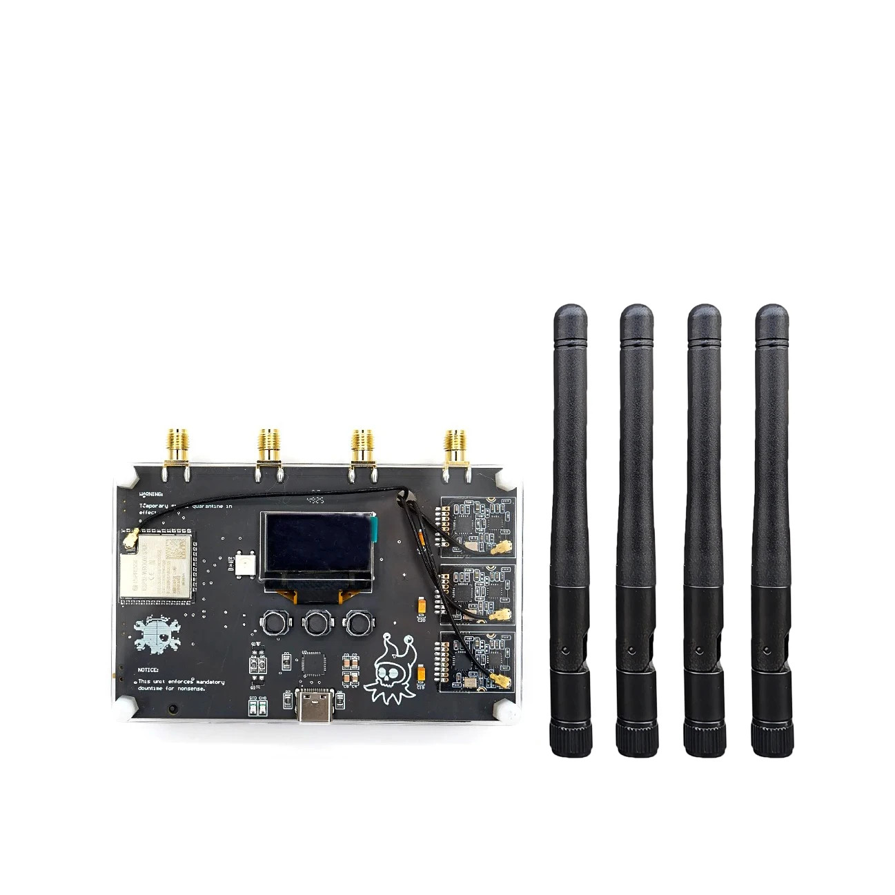 ESP32 Wireless Security Tester Kit, 3 NRF24L01 BLE Bluetooth Analyzer, With OLED