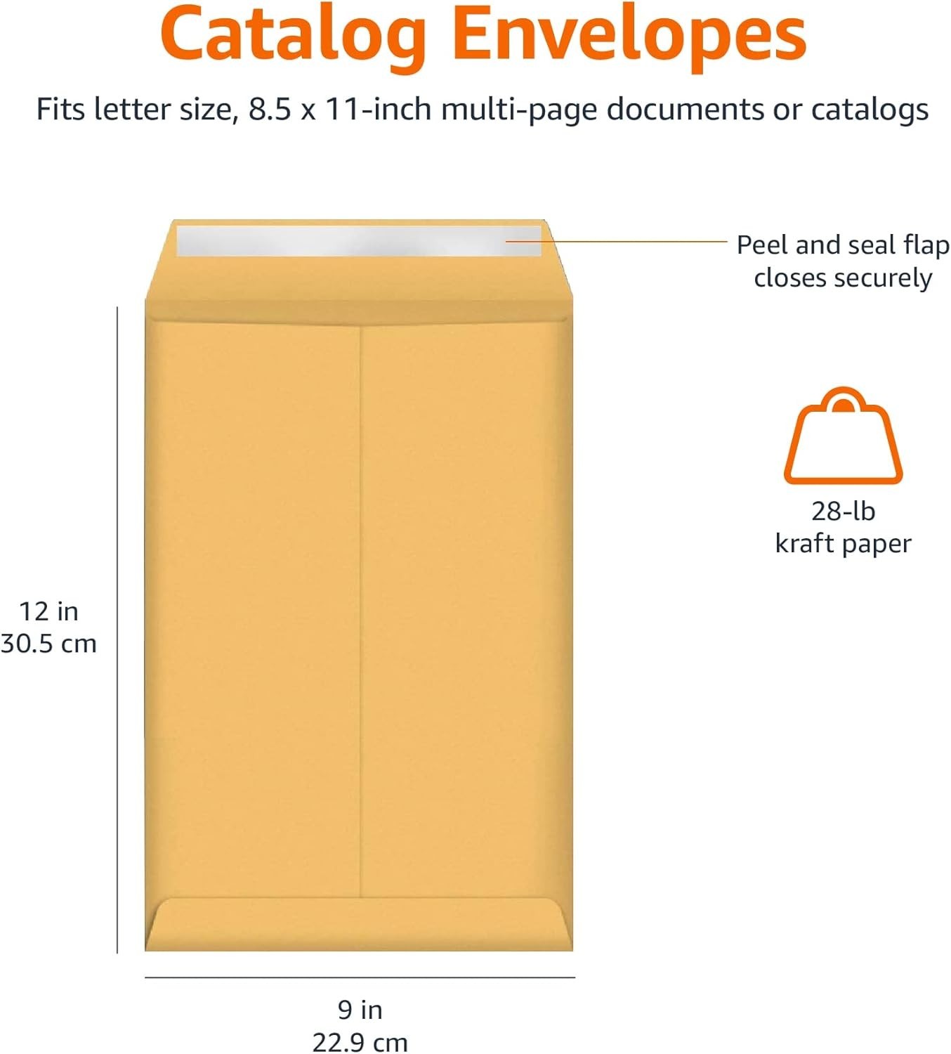 100 Pcs CLASP ENVELOPES 9×12 28lb Kraft Shipping Mailing Gummed Business Manila