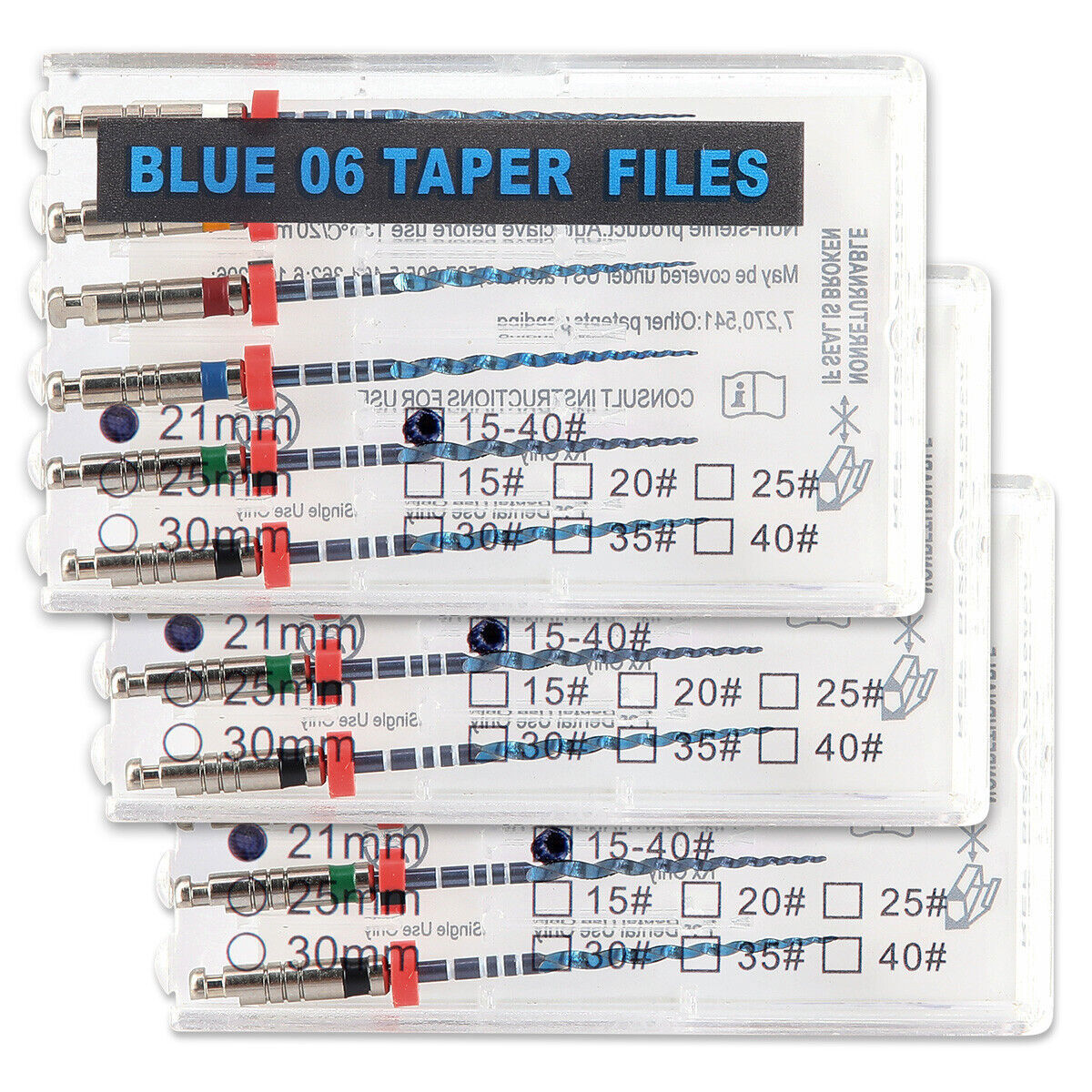 Dental Niti Files Endo V Blue Engine Use Root Canal Rotary Files 21mm /25mm