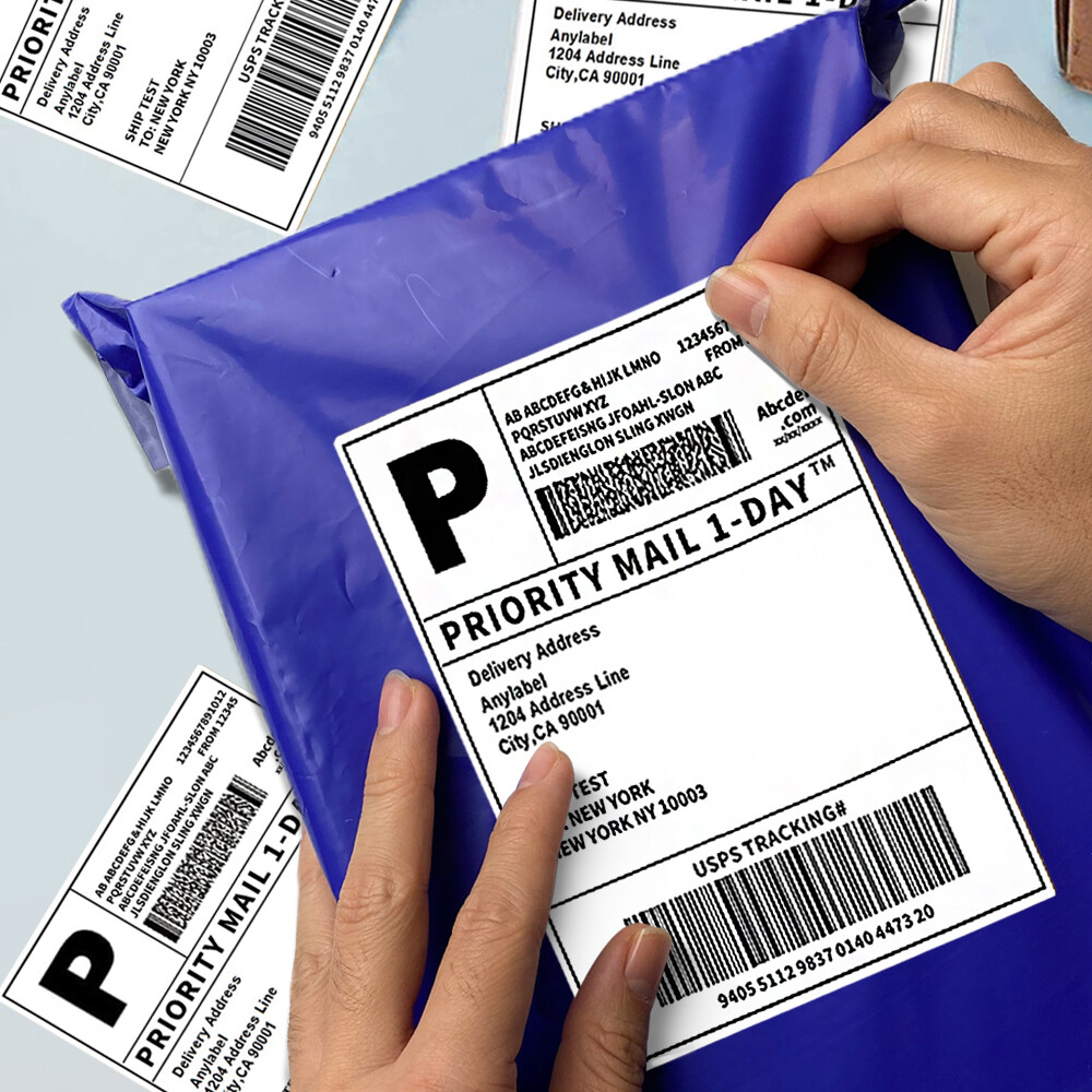 500 4″x6″ Fanfold Direct Thermal Shipping Labels for Zebra and Rollo Printers