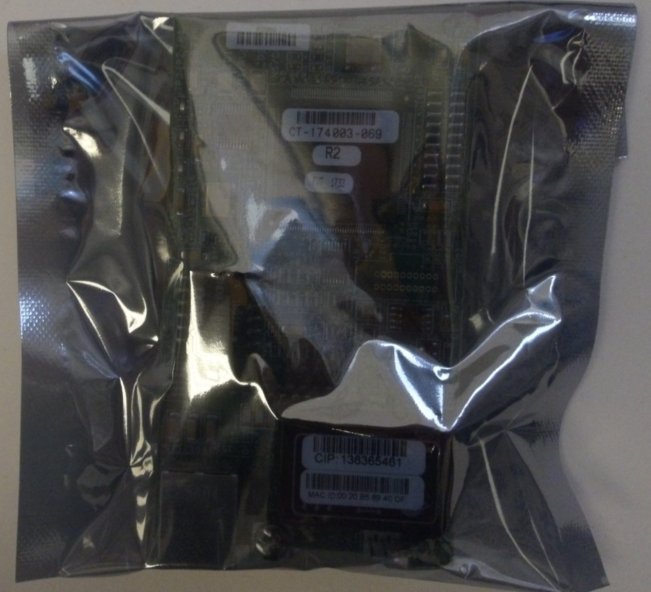 YASKAWA ETHERNET/ IP OPTION KIT REV2, P/N: CM092 PC BOARD SHIELDED RJ-45 CABLE