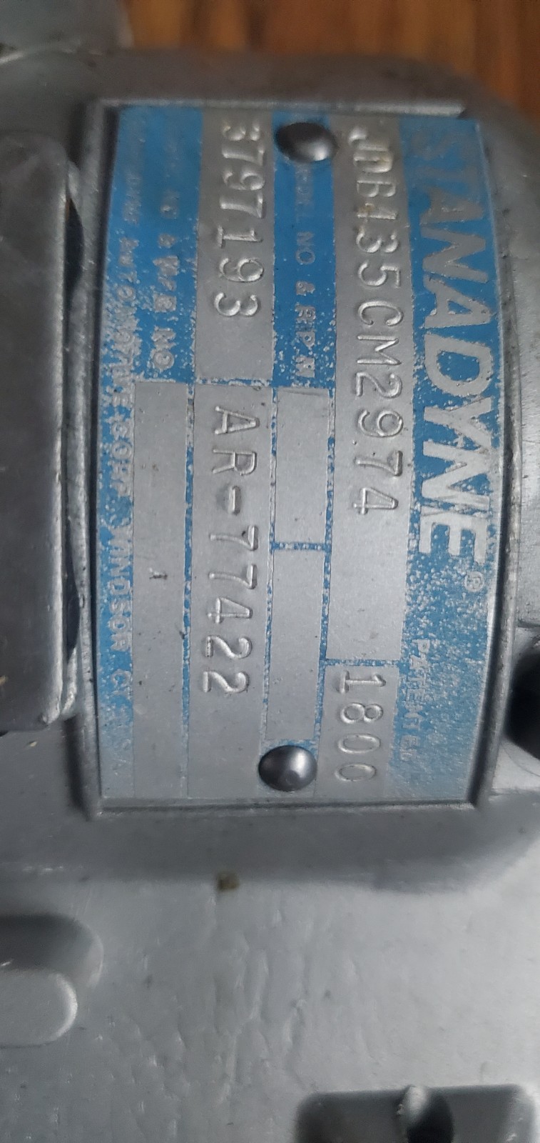 Stanadyne diesel injection pump JDB435CM2974 s/n 3797193, p/n AR-774.