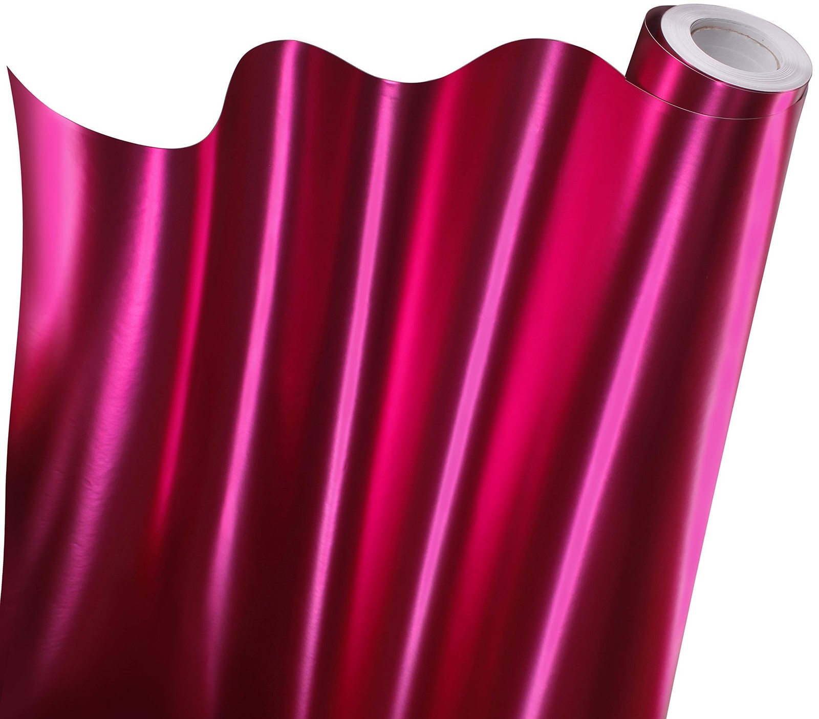 VViViD+ Premium Satin Chrome Hot Pink Vinyl Wrap Roll w/Air-Release Adhesive …