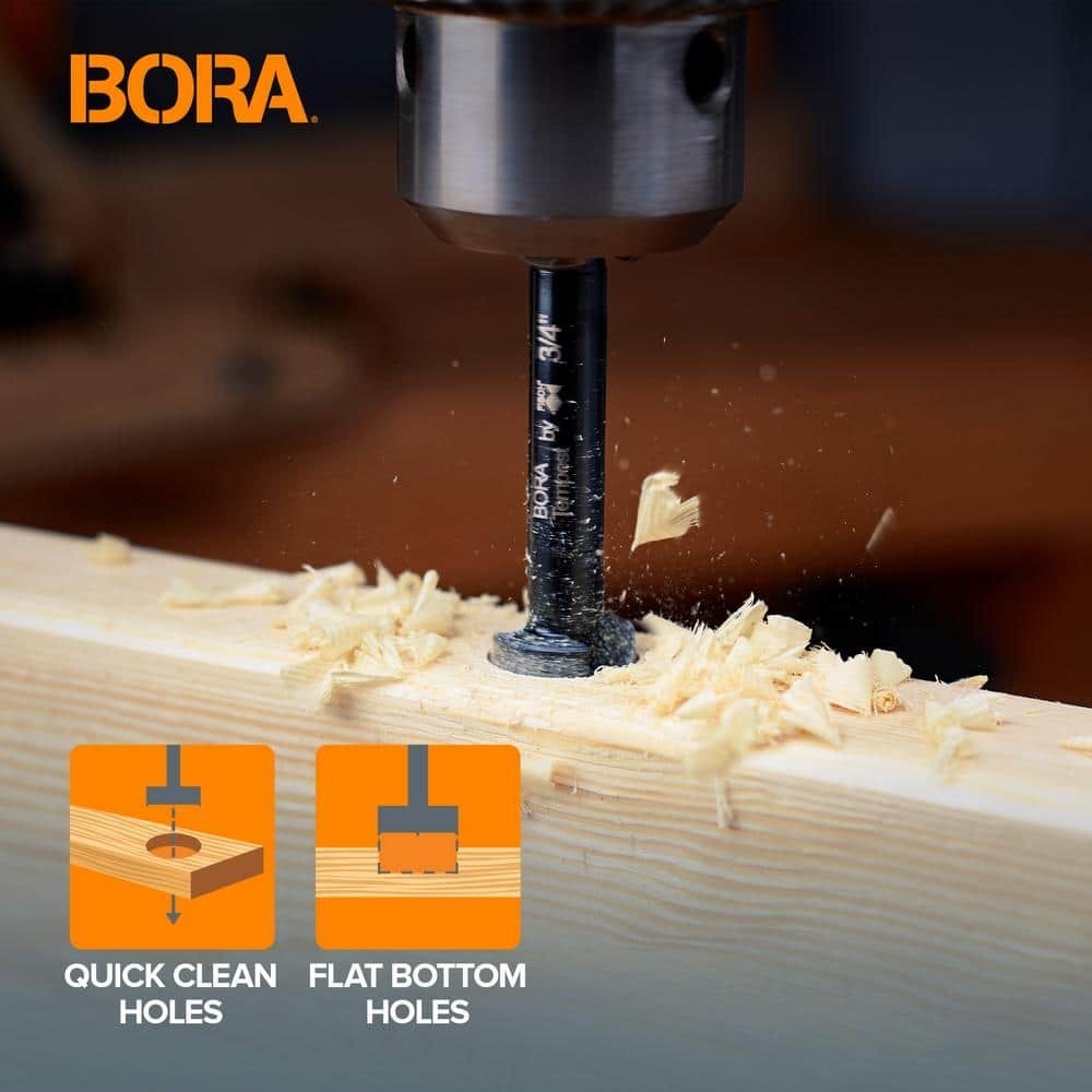 BORA Tempest Forstner Drill Bit Set -1/4″ to 2-1/8″ – Precision Bits by Fisch