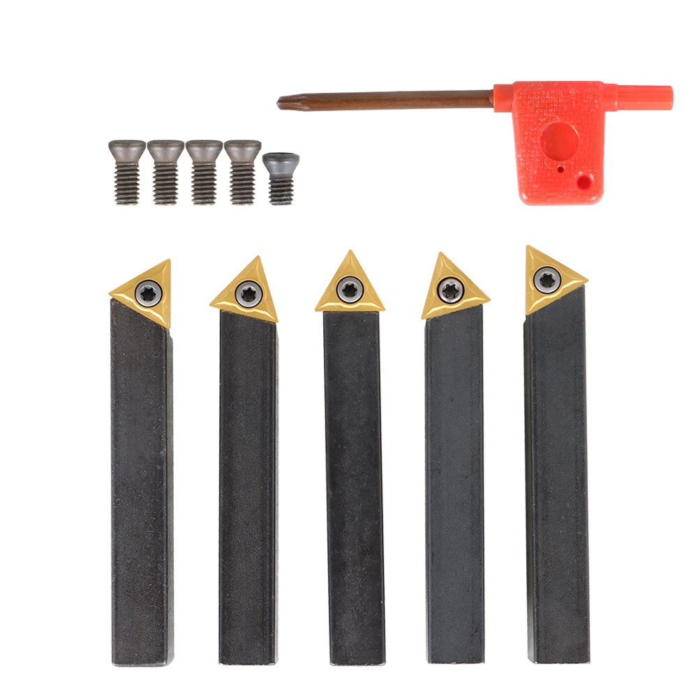 5 PACK 1/2 Inch Indexable Carbide Insert Turning Tool Bit Lathe Set