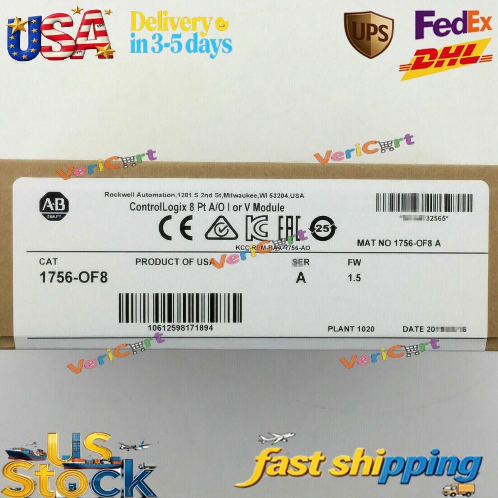 Factory Sealed AB 1756-OF8 SER A ControlLogix 8 Pt Output Module US Free Tax