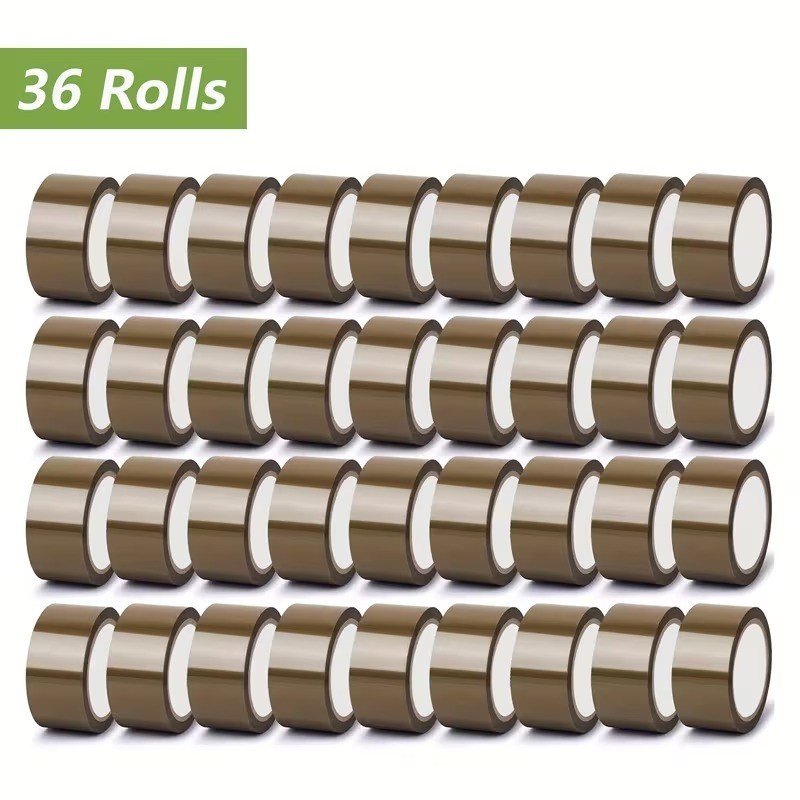 Brown Packing Tape 2 Inch x 110 Yards Moving Shipping Box Sealing 2.0 Mil