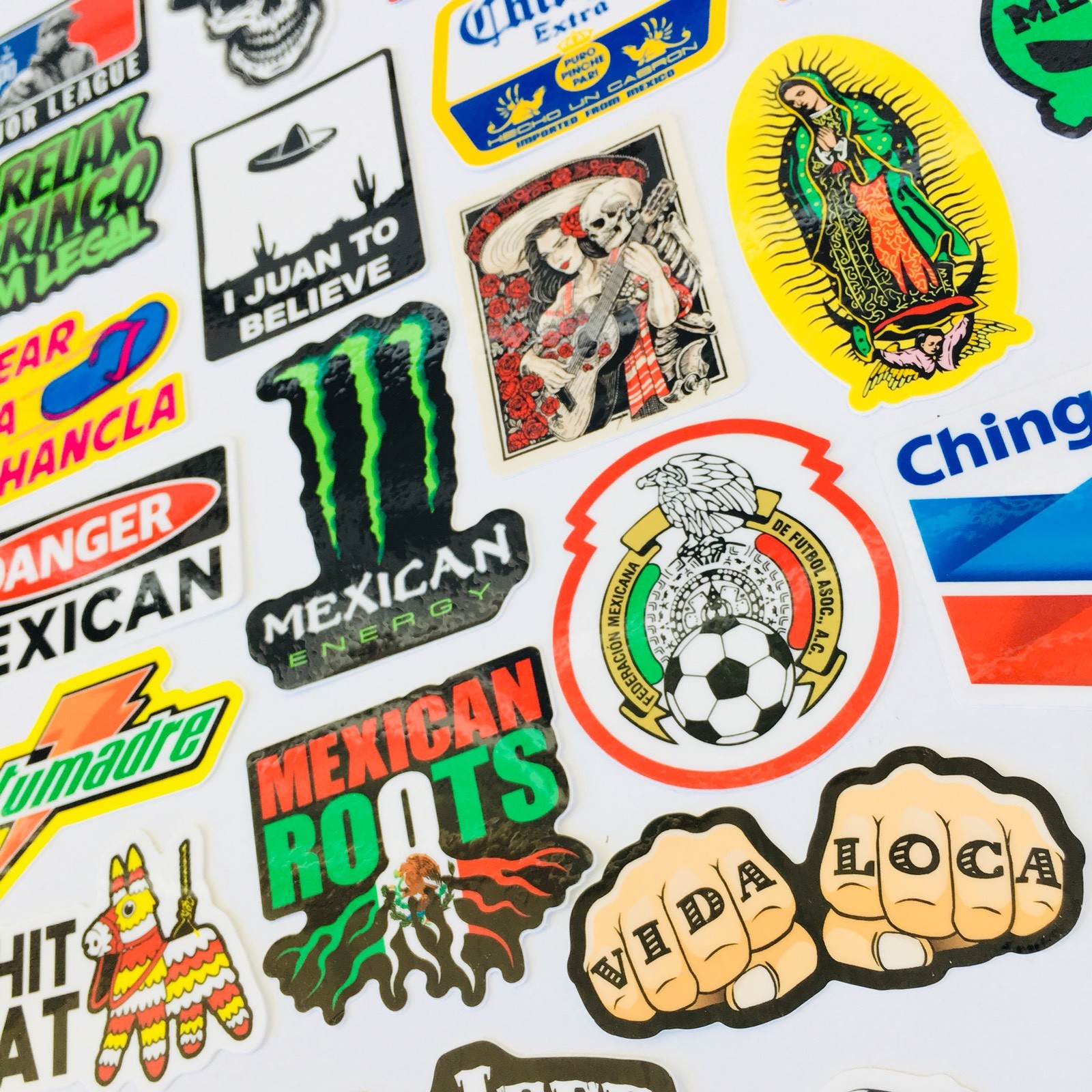 MEXICAN CHINGON Hard Hat Stickers 40 MEXICO HardHat Sticker Pegatinas cascos