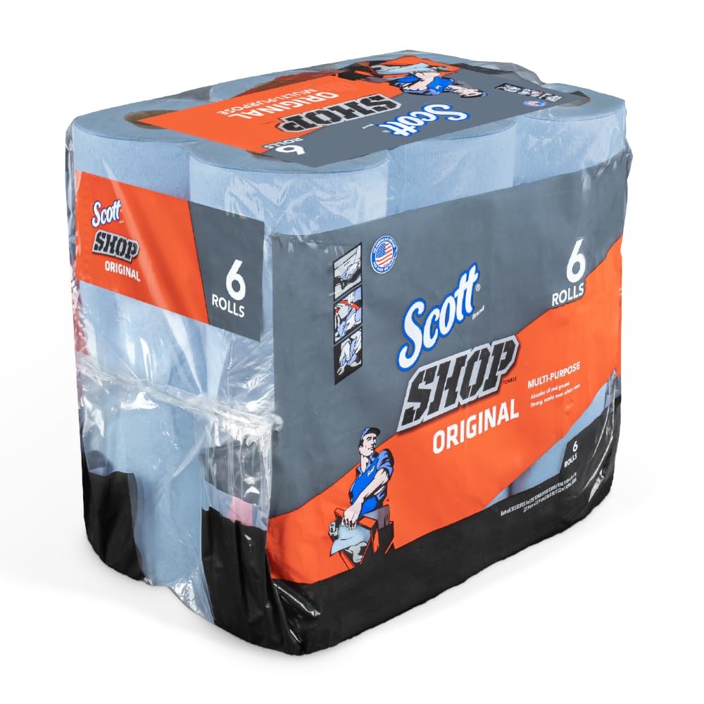 10″ x 12″ Kimberly-Clark 75190 Shop Towels Blue 1 Box of 200 1 Box of 200 Towels