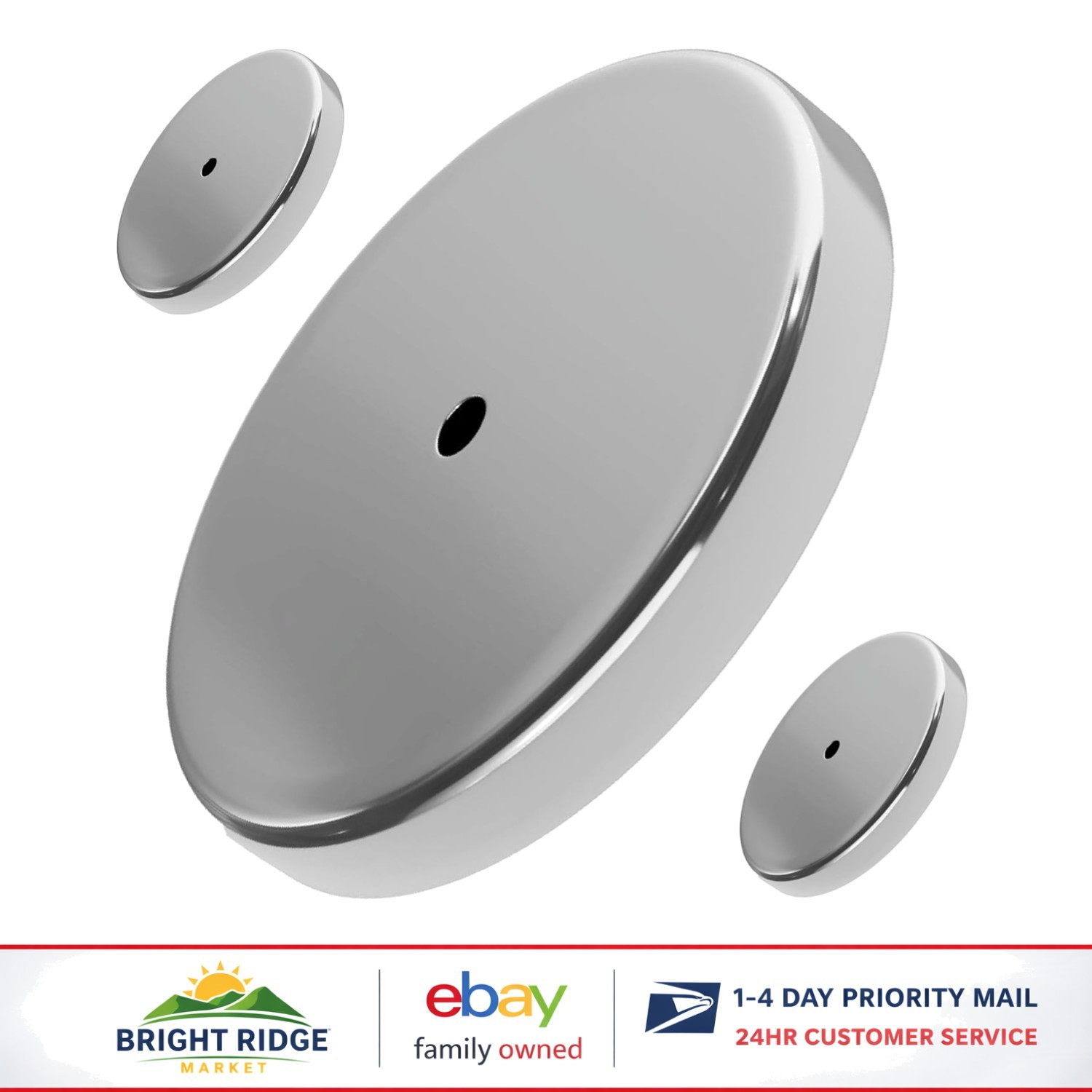 Ceramic Round Base Magnets with 65 lb Pull Strength for Indoor and Outdoor Use
