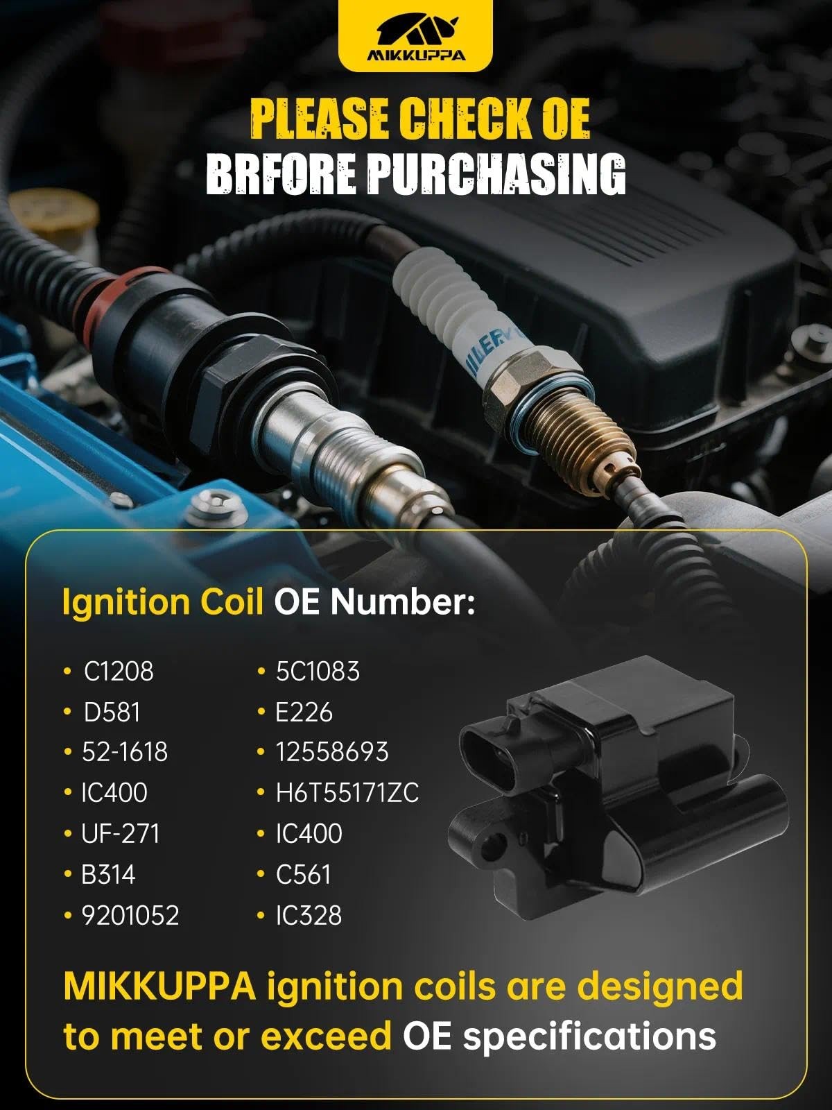 8Pk D581 Ignition Coils Packs for Chevy Avalanche Sierra Yukon Silverado Tahoe