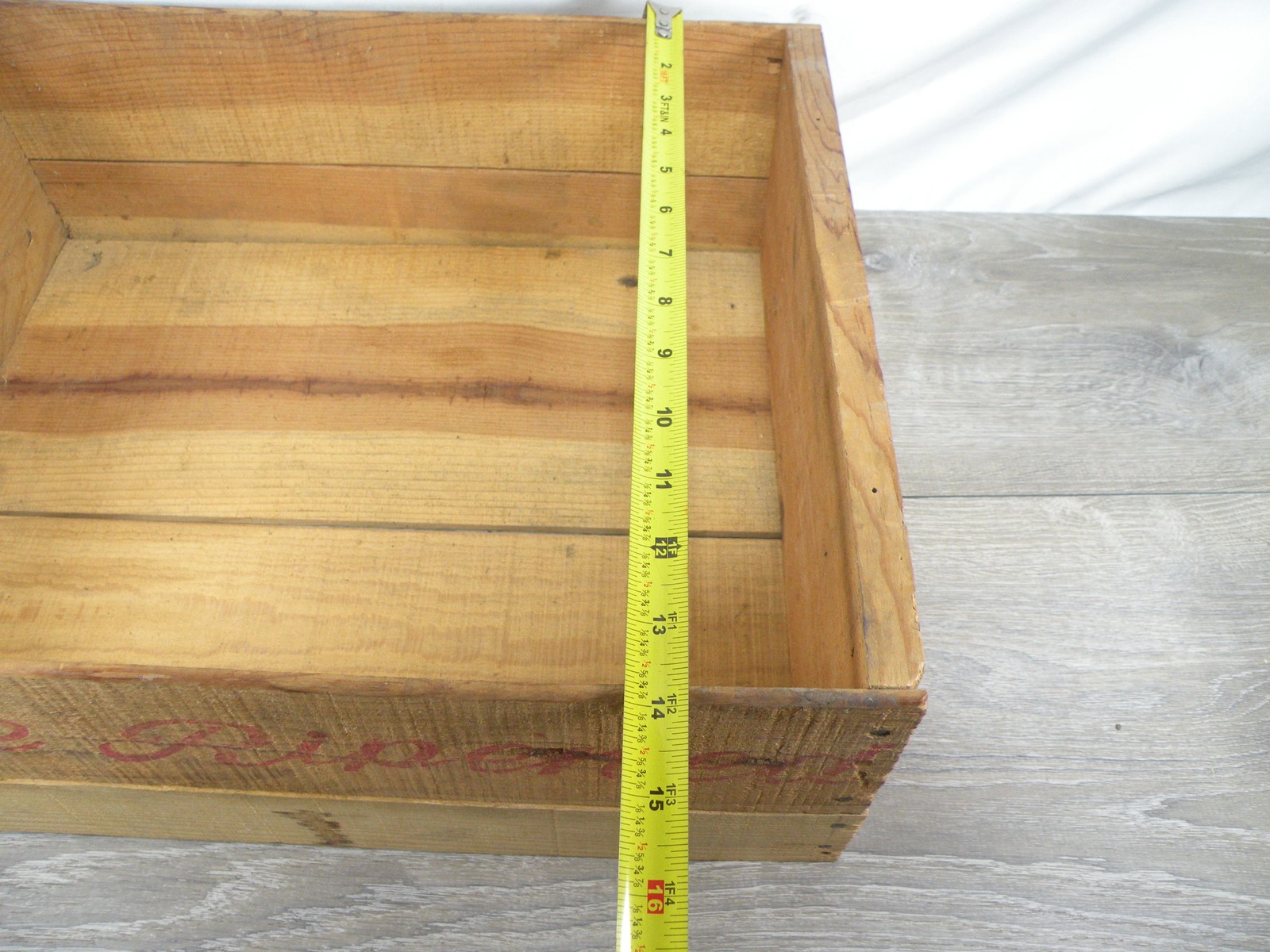 Vintage TRIB-O Brand Tomato Wood Crate Box Vine Ripened Produce Mexico