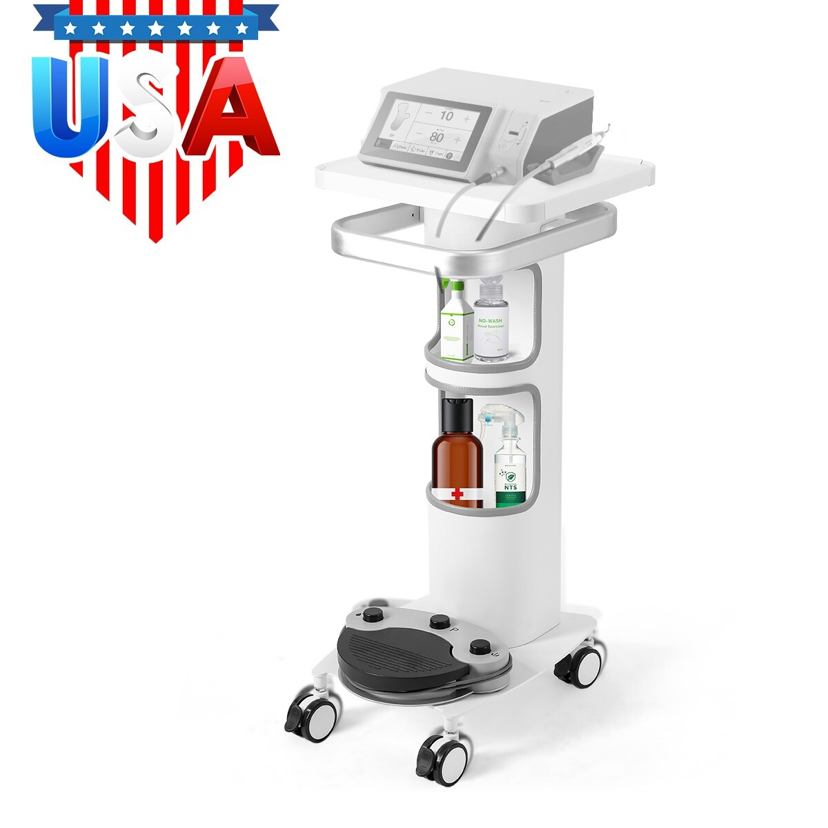 Dental Mobile Implant Endo Utility Cart Storage Cabinet Drawers /3 Layer Trolley