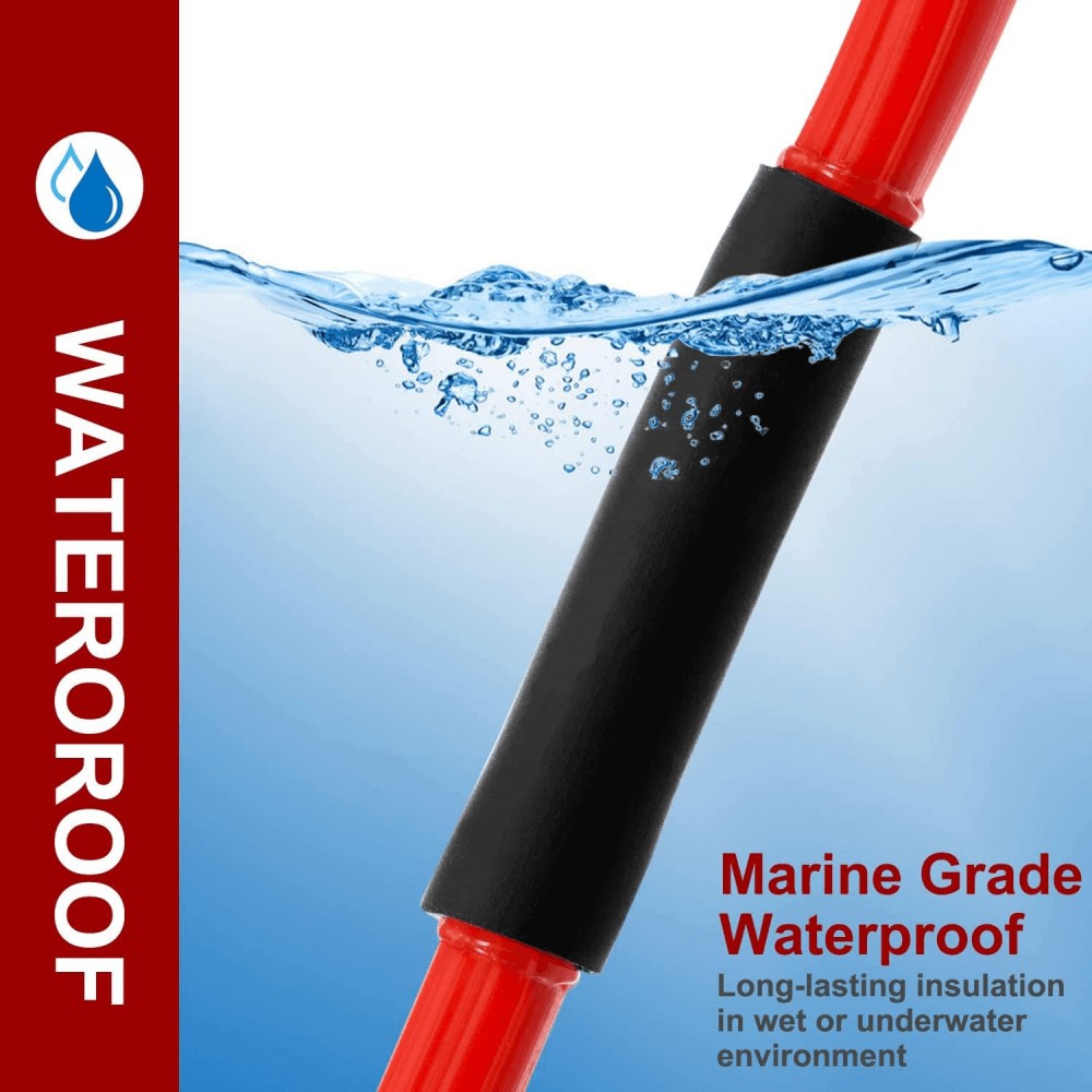 25 ft Dual Wall Adhesive Glue Lined Φ1/4″ (6.4mm) Heat Shrink Tubing 3:1 Ratio